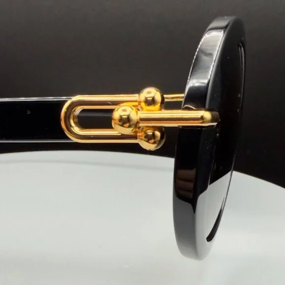 Tiffany & Co TF 4201 8001/S4 Black Round Sunglasses Grey Lens 50 24 140 SCRATCH - Picture 10 of 16